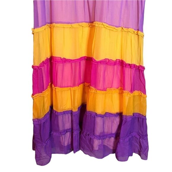 Sangria petite 100% silk colourful dress‎ - Picture 7 of 10